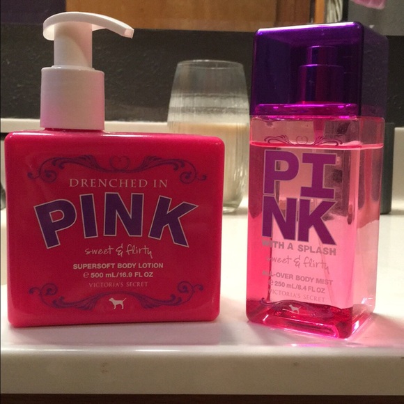 Barely used Pink Lotion and Body Mist bundle