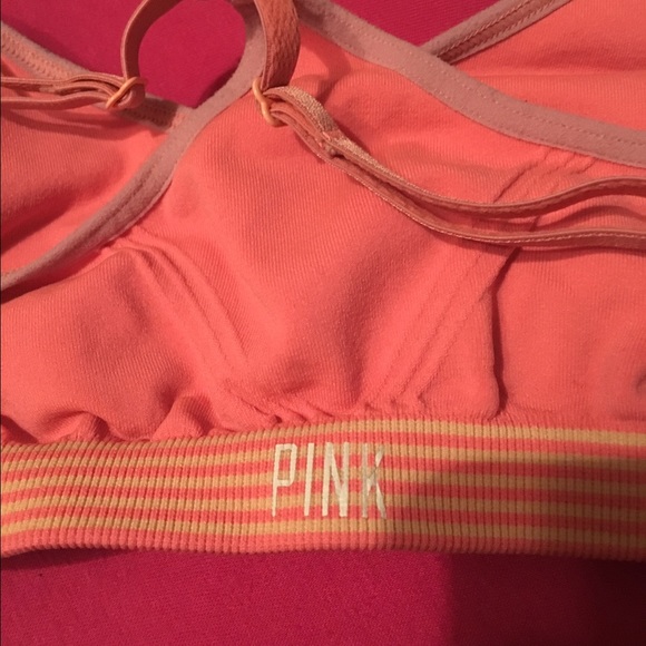 Pink sports bra