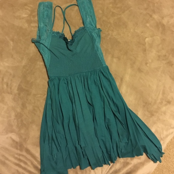 Like new free people teal dress