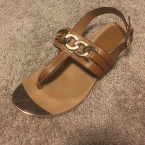 Gold chain sandals