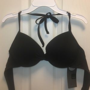New with tags black bikini twist top