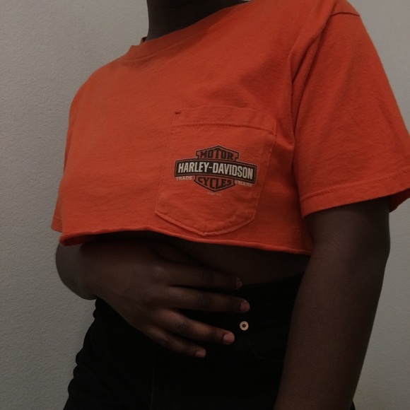 Vintage Harley-Davidson cut off crop