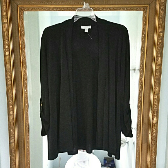 NWOT Charter Club Plus size black cardigan