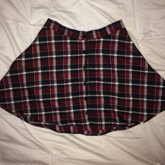 Button Down Plaid Skater Skirt || Gypsy Warrior