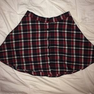 Button Down Plaid Skater Skirt || Gypsy Warrior