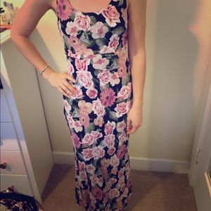 Floral print maxi dress
