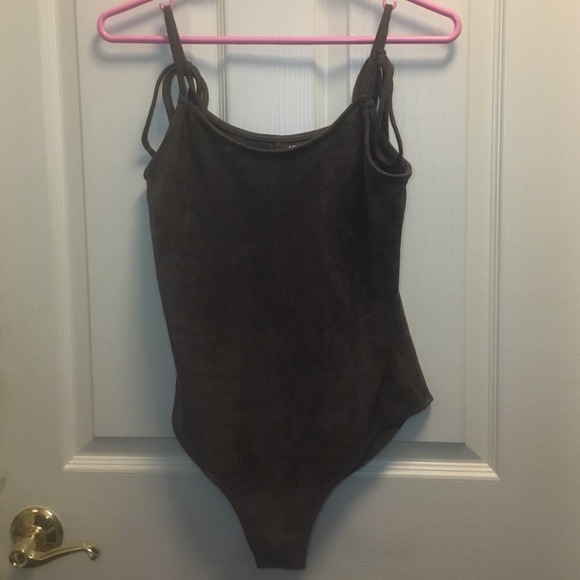 Purple suede bodysuit