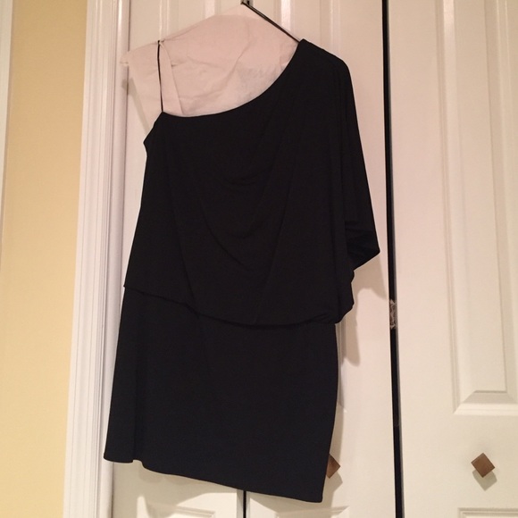 one shouldered little black dress