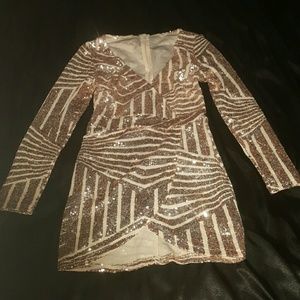Gold Senquin Dress