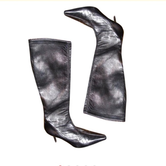 Cole Haan Tall Black Leather Boots