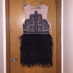 NWOT Gianni Bini feather dress!