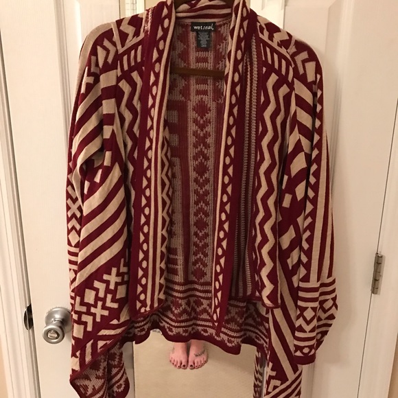 Crimson and Tan Cardigan
