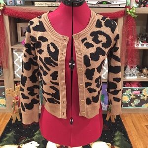Sparkly leopard cardigan