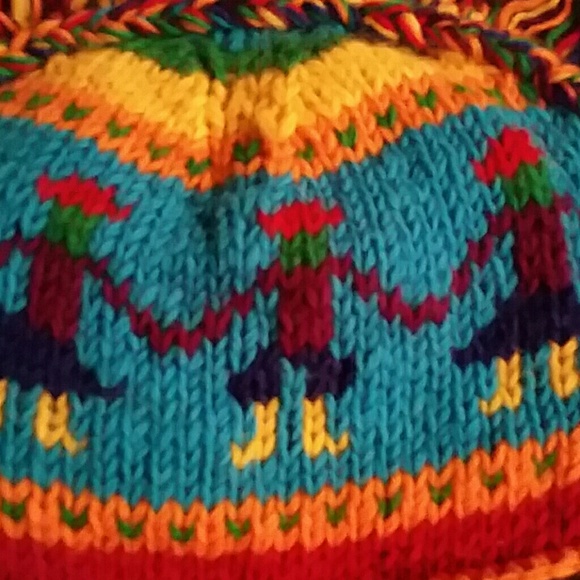 Colorful 100% wool fun hat.