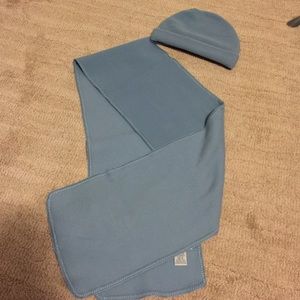 Fleece "beanie" hat with matching scarf