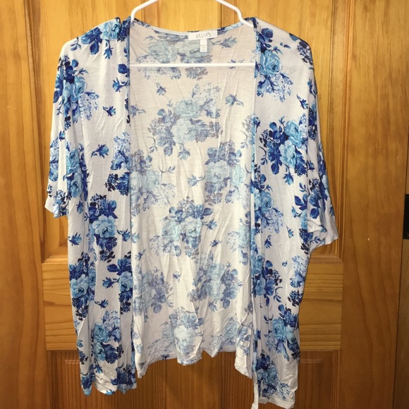 Short-sleeves Floral Cardigan