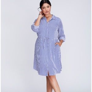 Lane Bryant striped shirt dress