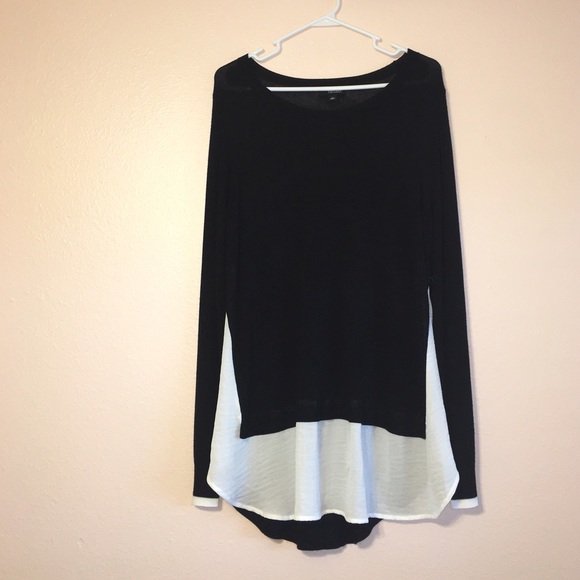 Black Paneled Sweater