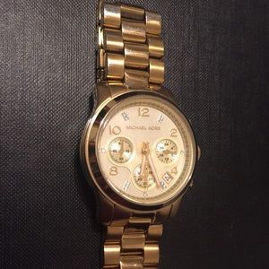 Michael Kors Gold Plated Chronographic Watch