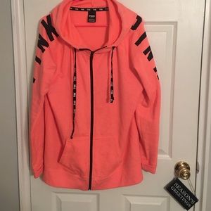 Pink Hooded Zip Up