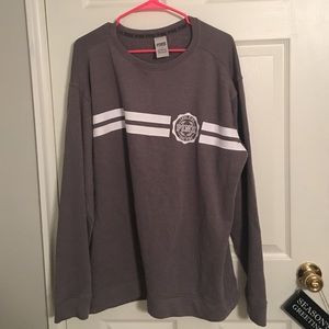 Pink grey crewneck