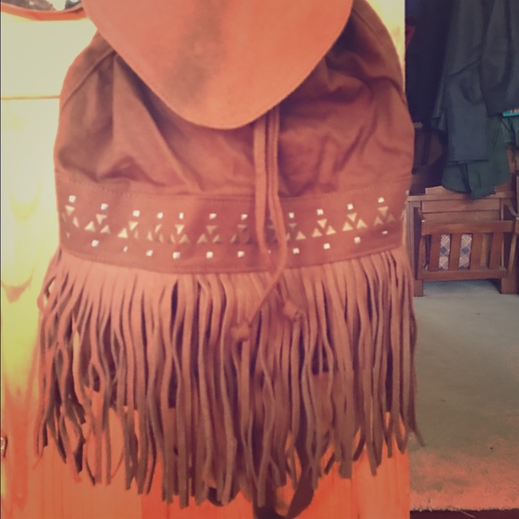 American eagle fringe backpack bag