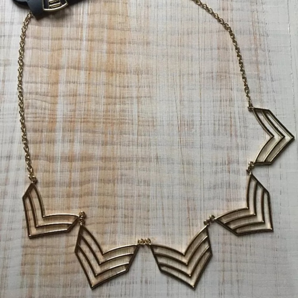 Cute Chevron Style Necklace & matching Earrings