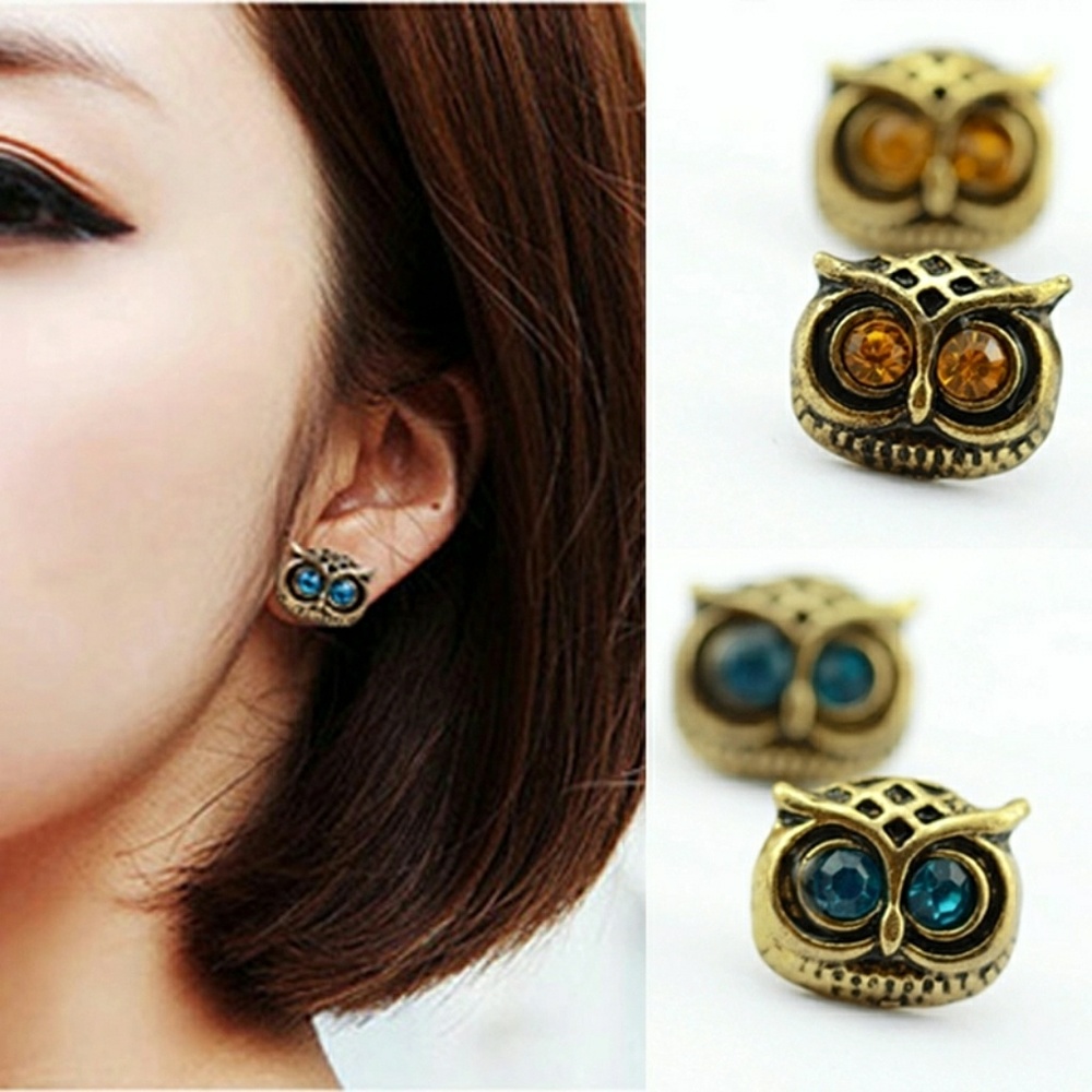 🔻Final🔻 Retro Cute Lovely Big Eye Owl Earrings - Picture 2 of 7