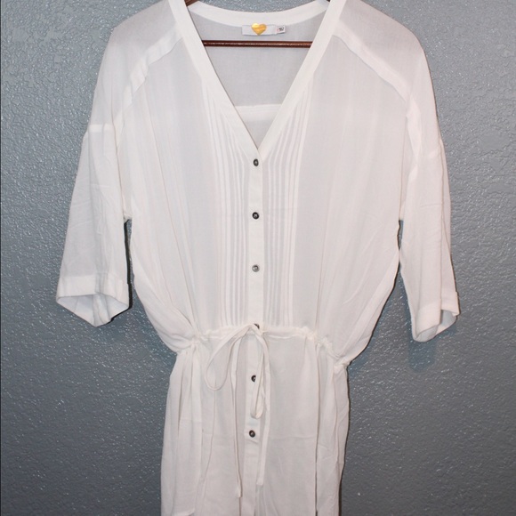 1 left!  White drawstring blouse