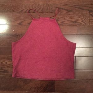 Me to We Maroon Crop Top