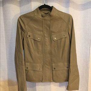 VINCE NWOT Leather Military Jacket