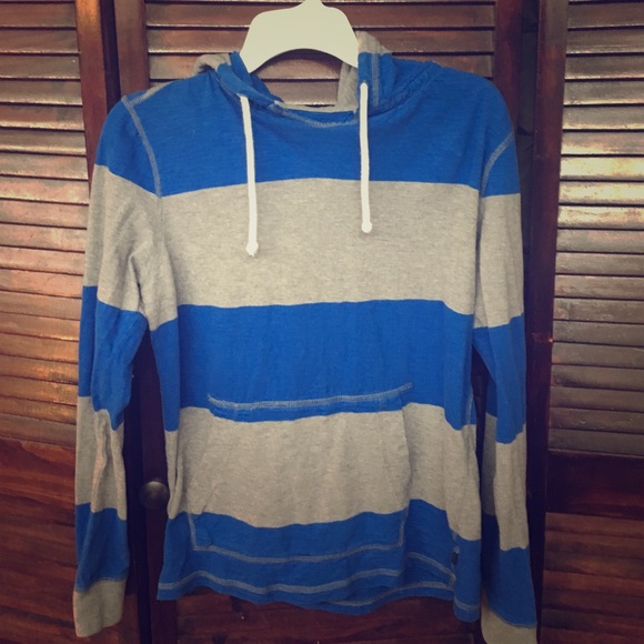 Hooded striped shirt