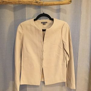 VINCE NWOT Cream Leather Jacket