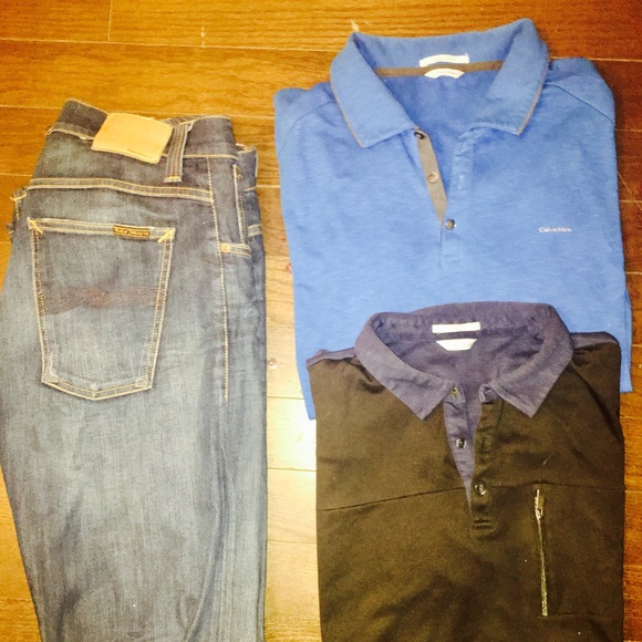 Calvin Klein liquid gold men's polos