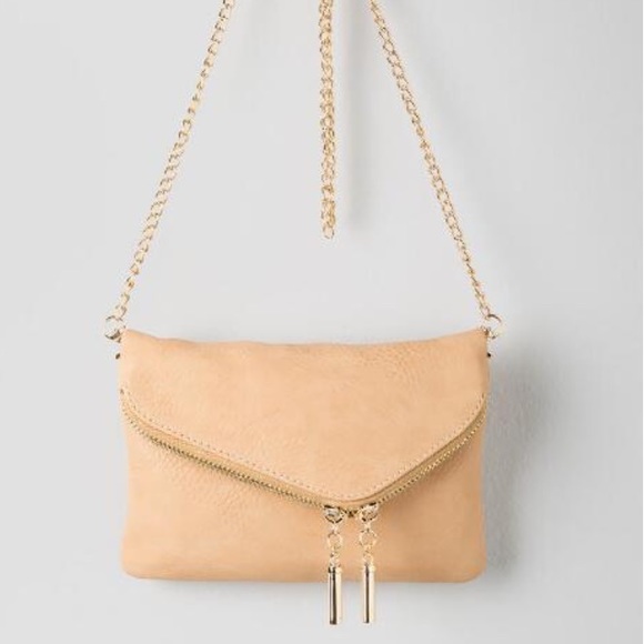 Francesca's Collections Handbags - Taupe Crossbody Clutch