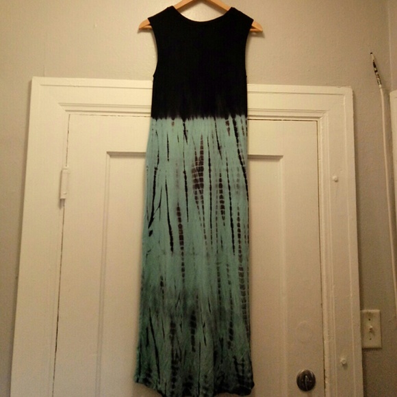 Cotton Tie Dye Boho Summer High Low Dress - Picture 4 of 4