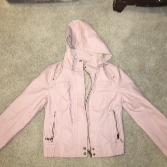 Pink Guess Leather Jacket
