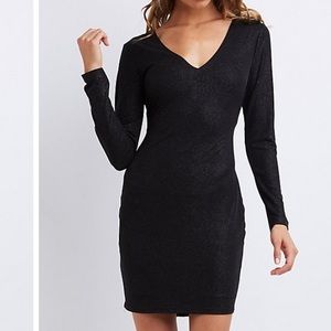 Beautiful black shimmery open back dress