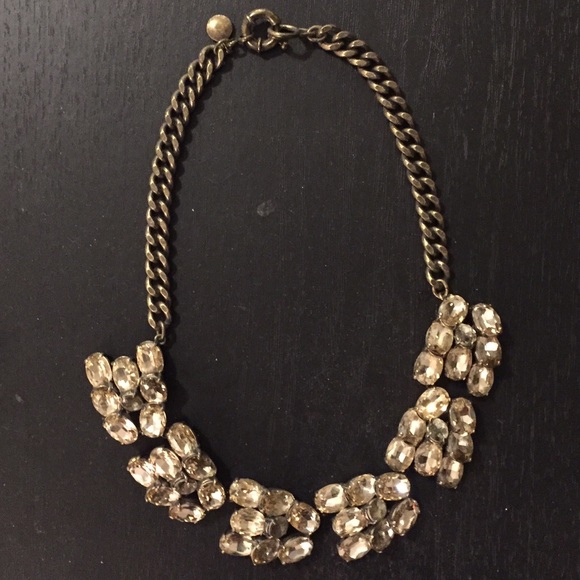 J. Crew Crystal Winged Necklace