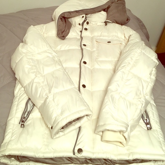 Men's Large Guess by Marciano White Puffer Jacket