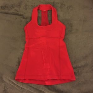 Red Lululemon tank top