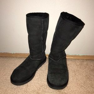 tall black ugg boots