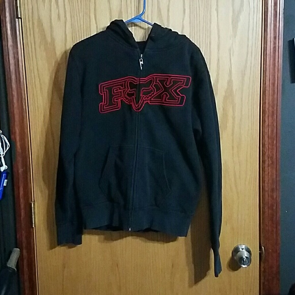 Large FOX zip up Hoodie
