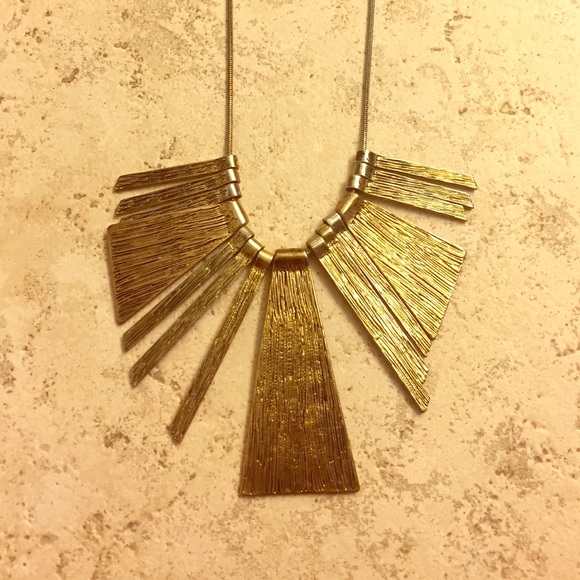 Gold and silver statement necklace