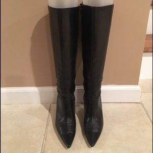 Enzo Angiolini Pointy Toe Tall Black Boots