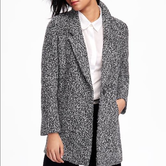 old navy boucle coat
