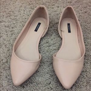 F21 nude pointy flats
