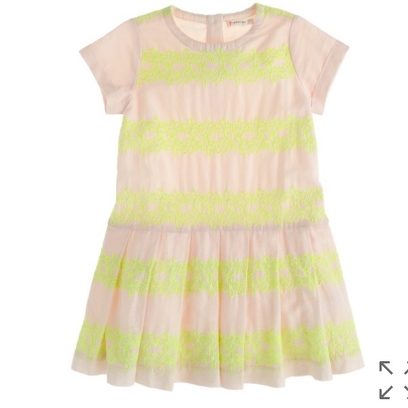 J Crew Girls' embroidered daisy-striped dress.