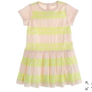 J Crew Girls' embroidered daisy-striped dress.