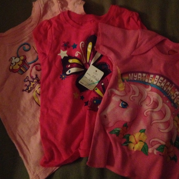Sparkly girly 6 month / toddler shirts